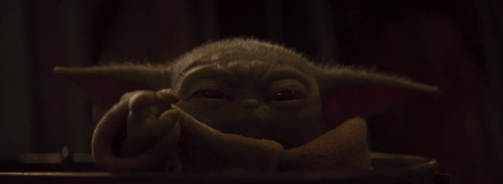 Mando and Cara are arm wrestling as they fly back to Nevarro when we see a very interesting display of the force. The child thinks Mando is fighting Cara and is in danger so he begins to force choke her as savagely as Darth Vader. He's the cutest thing in the entire galaxy, but he can crush your windpipe from across the room. That's impressively frightening and I did not expect that.