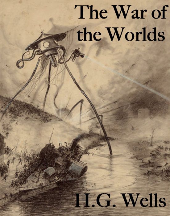 H.G. Wells War of the worlds cover. The alien Tripod was his inspiration for the at at. 