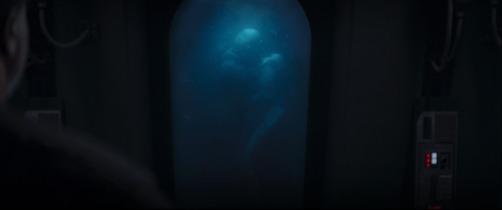 The same doctor from the first season, Doctor Pershing is on the transmission talking about their plans for the child. This help is important because it helps us get an idea for their plans with the child and also the advancement in Imperial cloning technology and how they were able to keep Palpatine alive. 