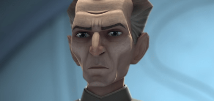 Tarkin as he observes the Bad Batch in their training test.