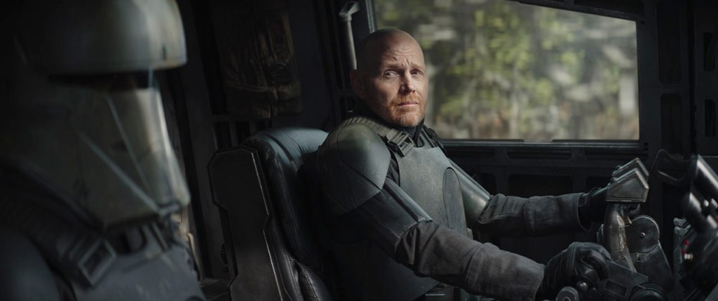 Din Djarin and Migs Mayfeld in The Mandalorian