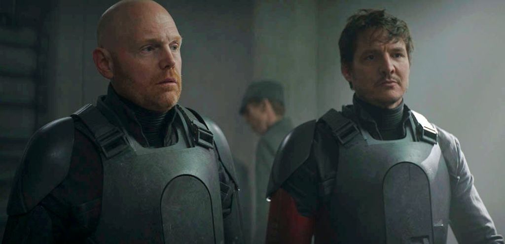 Migs Mayfeld and Din Djarin in The Mandalorian